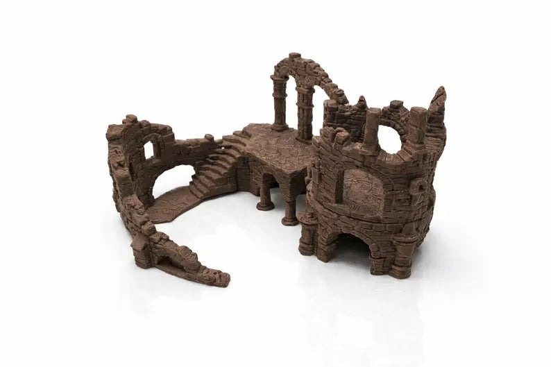 Nano Aquarium Ruins – 30L Castle Aquascape Centerpiece
