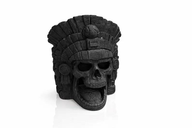 Aztec Skull Nano Aquarium Cave – 30L Temple Aquascape Decor