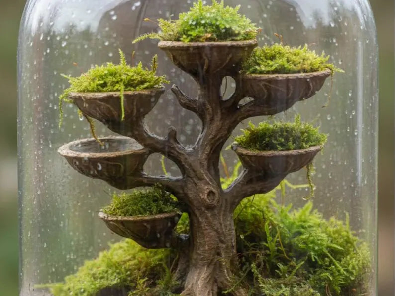 Aquarium Moss Bonsai Tree – Aquascape Plant Holder for Moss & Shrimp Tanks