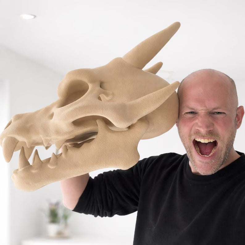 Charizard Skull Aquarium Cave XL & XXL – Giant Dragon Fish Hideout | Fantasy Aquascape Centerpiece for Large Tanks