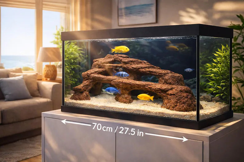 XXL Desert Rock Aquarium Background – Giant 3D Canyon Wall for Large Tanks