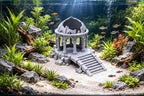 Sunken Temple Aquarium Ruins – Pavilion Cave & Feeding Bowl