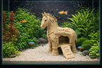Trojan Horse Aquarium Cave – Mythical Hideout for Fish & Aquascapes