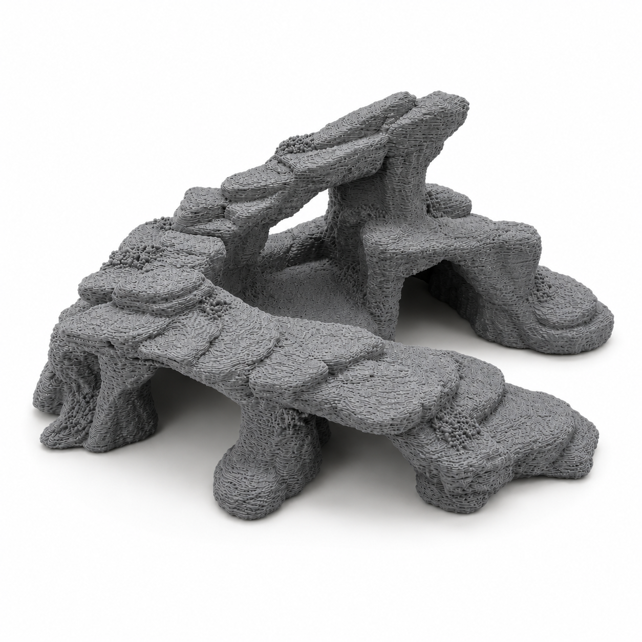 Stone Plateau Aquariumgrotten – Rotsstructuur met Meerdere Niveaus voor Aquascaping