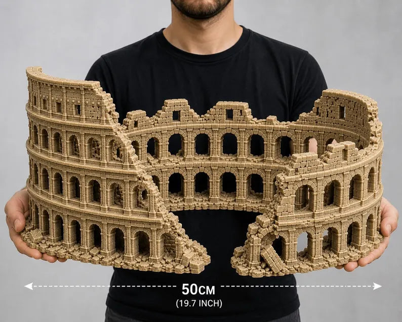 XL & XXL Colosseum Aquarium Decor – Giant Roman Ruins Aquascape Centerpiece for Large Fish Tanks
