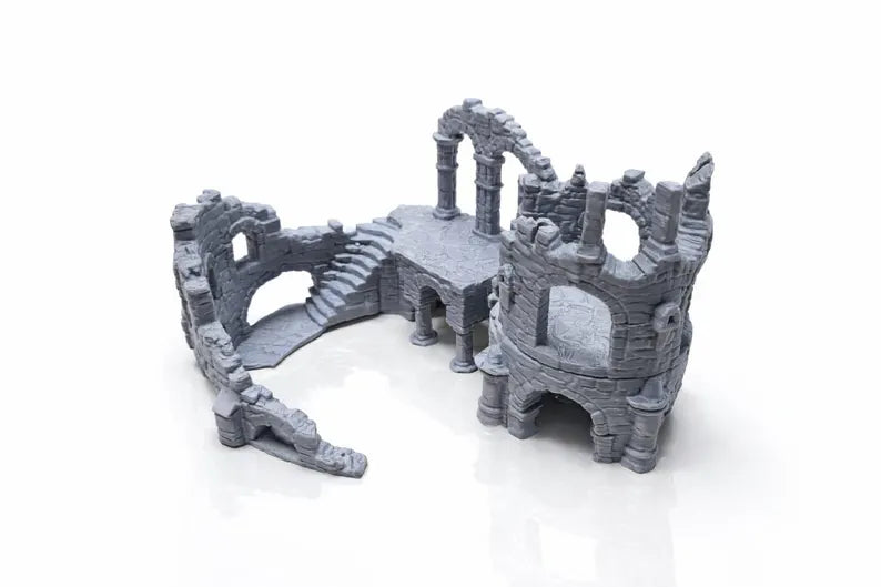 Nano Aquarium Ruins – 30L Castle Aquascape Centerpiece