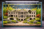 White House Aquarium Decor XL & XXL – Monument Ruins Rock Cave Centerpiece for Large Aquariums & Cichlid Tanks