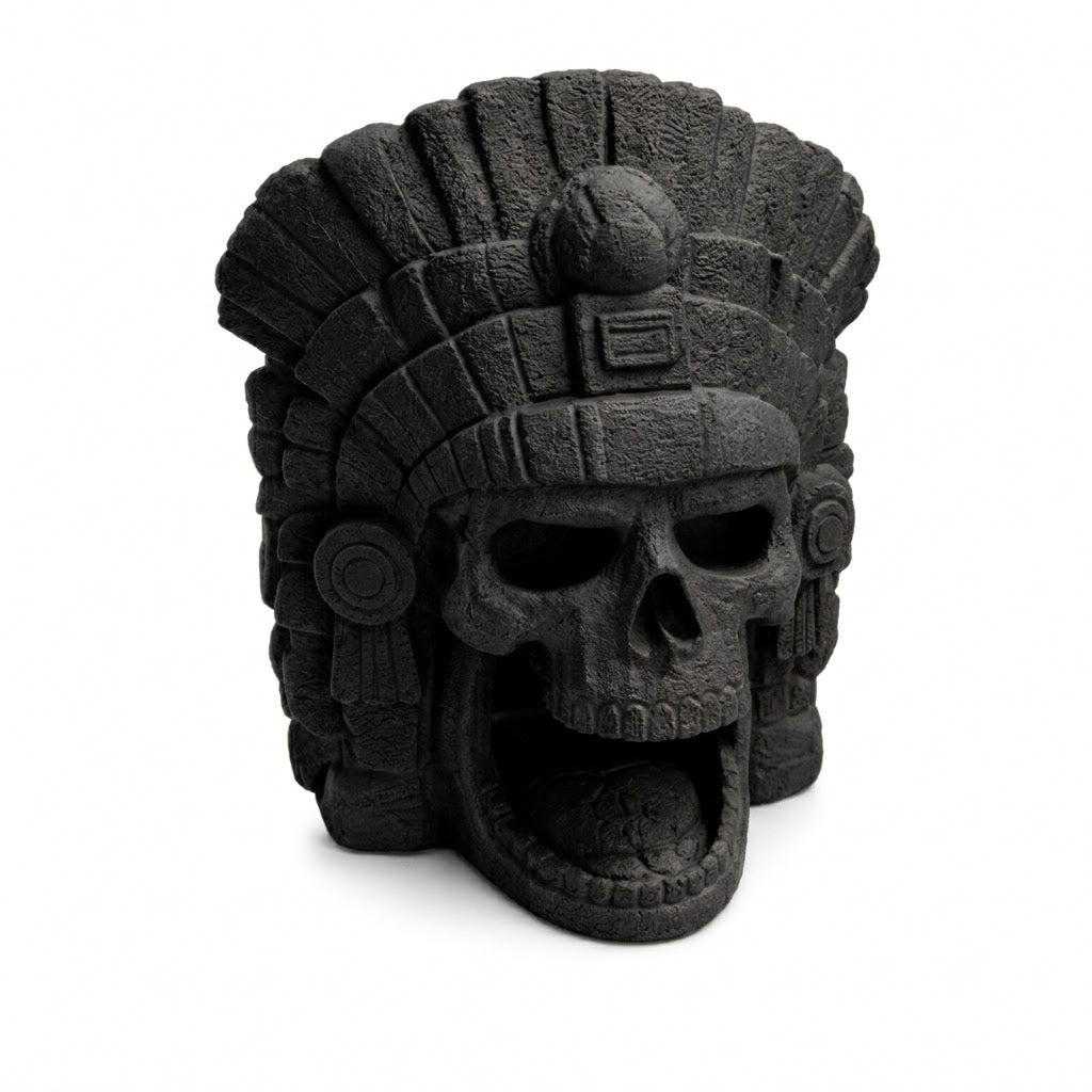 Aztec Skull Nano Aquarium Cave – 30L Temple Aquascape Decor
