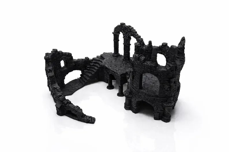 Nano Aquarium Ruins – 30L Castle Aquascape Centerpiece