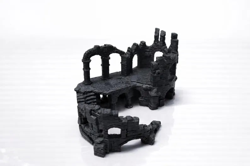 Nano Aquarium Ruins – 30L Castle Aquascape Centerpiece