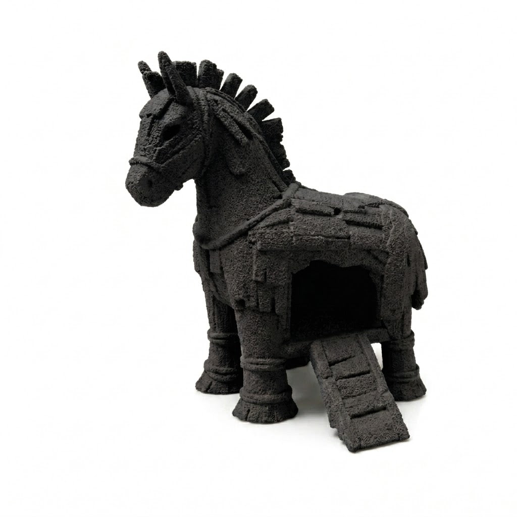Trojan Horse Aquarium Cave – Mythical Hideout for Fish & Aquascapes