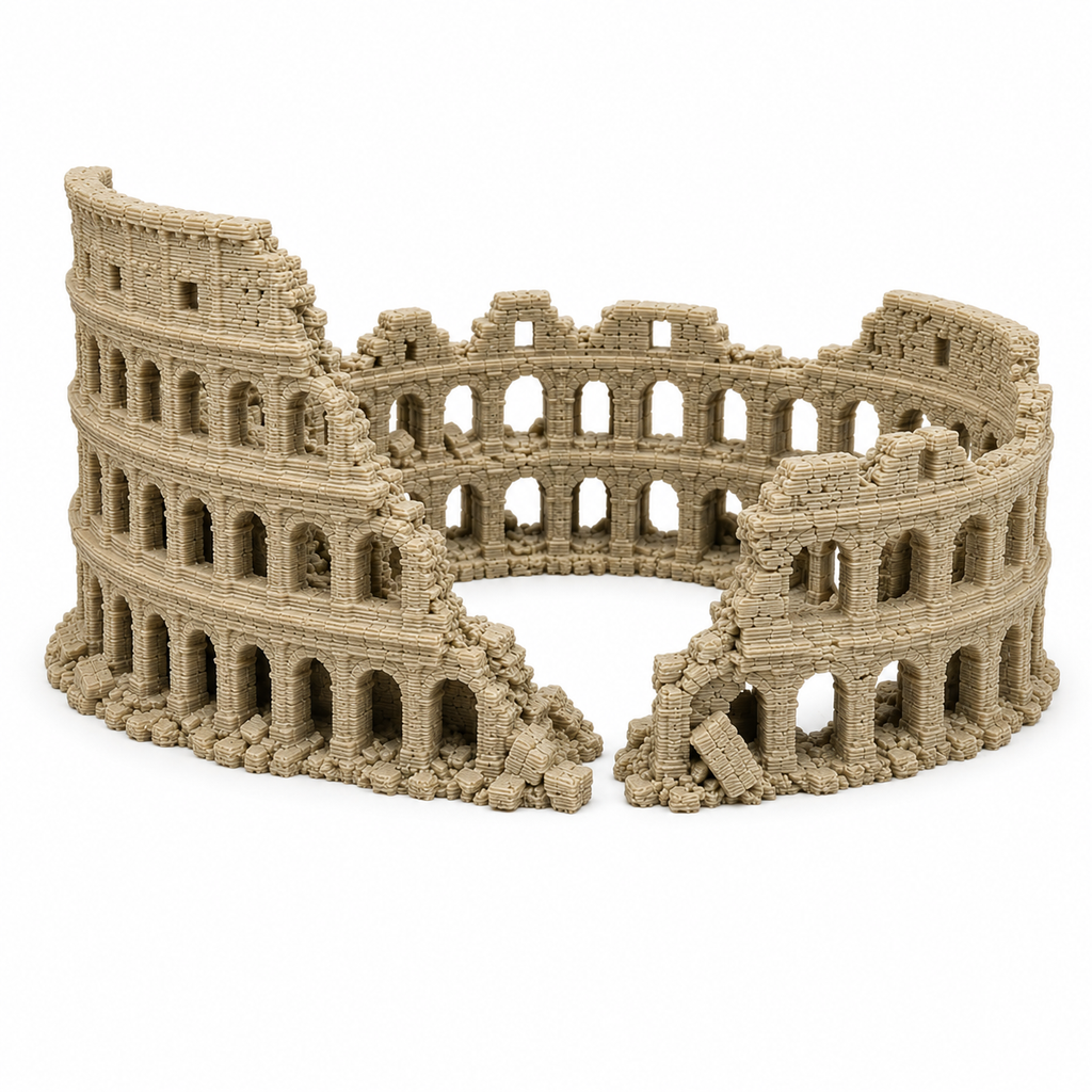 XL & XXL Colosseum Aquarium Decor – Giant Roman Ruins Aquascape Centerpiece for Large Fish Tanks