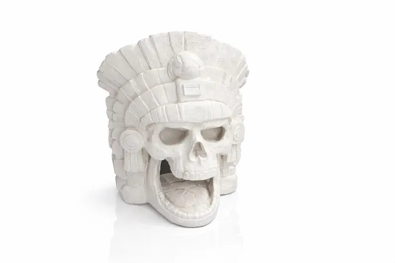 Aztec Skull Nano Aquarium Cave – 30L Temple Aquascape Decor