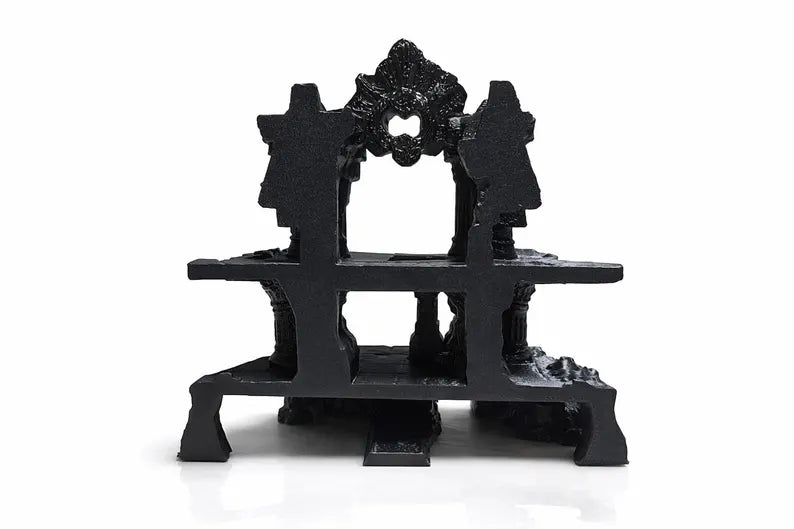 Nano Temple Aquarium Background – Betta & Shrimp Hideout | 3D Aquascape Backwall for Nano Tanks