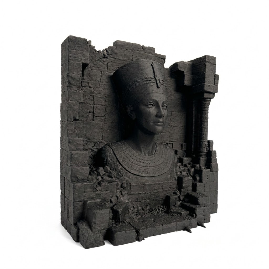 Ancient Egyptian Aquarium Background – Nefertiti Relief Wall Decor