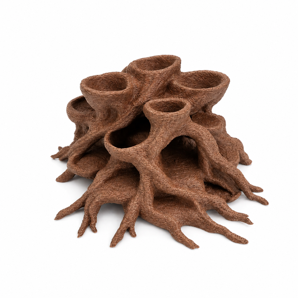 Root Cave Aquarium Planter – Natural Wood Style Hideout with Plant Cups