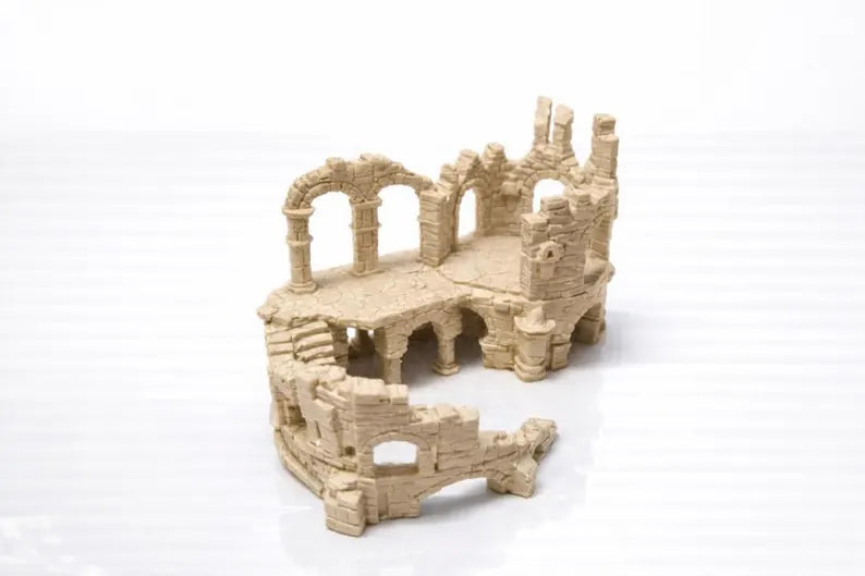 Nano Aquarium Ruins – 30L Castle Aquascape Centerpiece