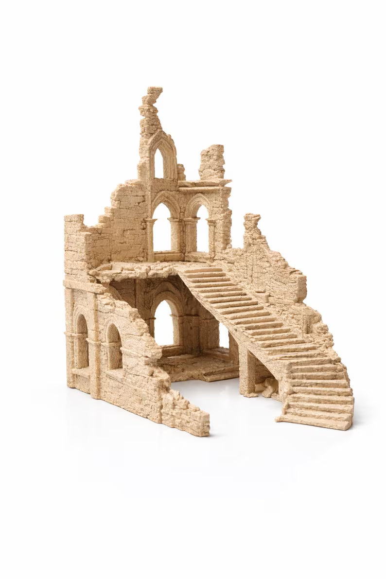 Ancient Ruins Aquarium Decor – Fantasy Temple Cave & Aquascape Structure