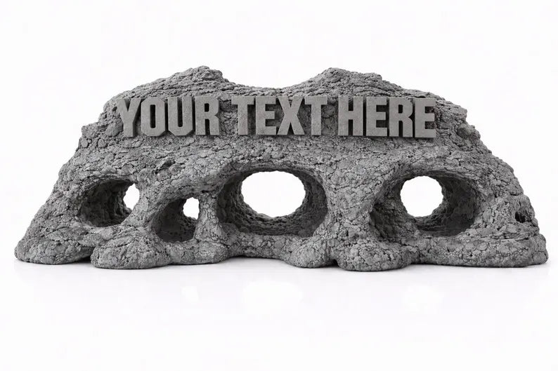Custom Aquarium Decor XL & XXL – Personalized Rock Cave Centerpiece for Large Aquariums & Aquascapes