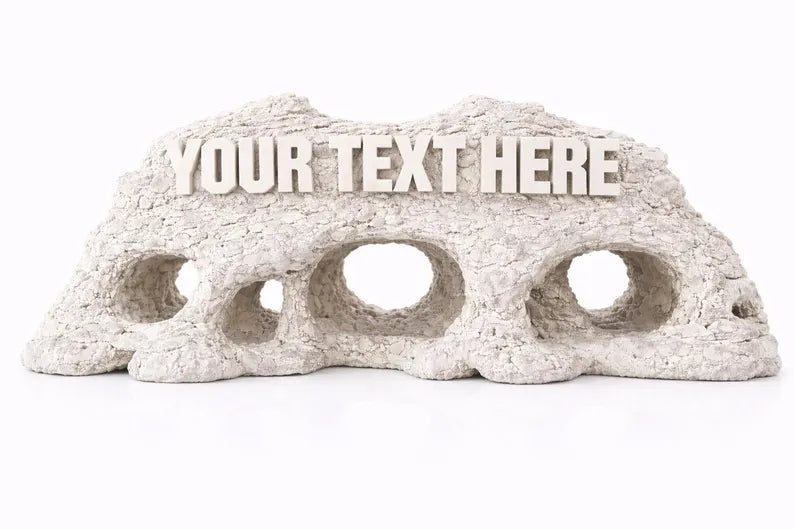 Custom Aquarium Decor XL & XXL – Personalized Rock Cave Centerpiece for Large Aquariums & Aquascapes