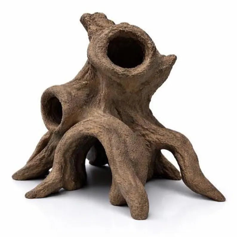 Driftwood Root Aquarium Cave – Natural Mangrove Style Fish Hideout