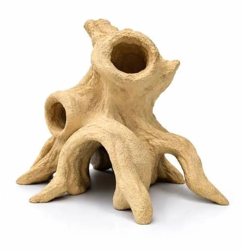 Driftwood Root Aquarium Cave – Natural Mangrove Style Fish Hideout