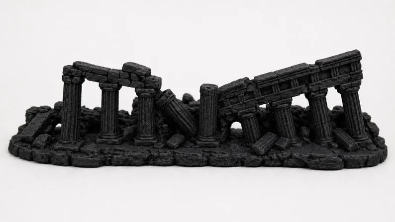XXL Greek Temple Aquarium Decor 50cm / 70cm – Ancient Ruins Aquascape Structure for Large Aquariums