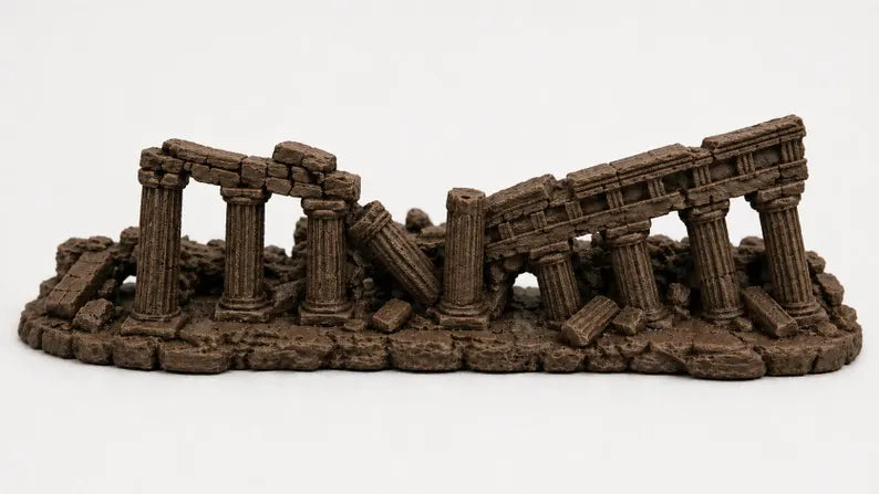 XXL Greek Temple Aquarium Decor 50cm / 70cm – Ancient Ruins Aquascape Structure for Large Aquariums