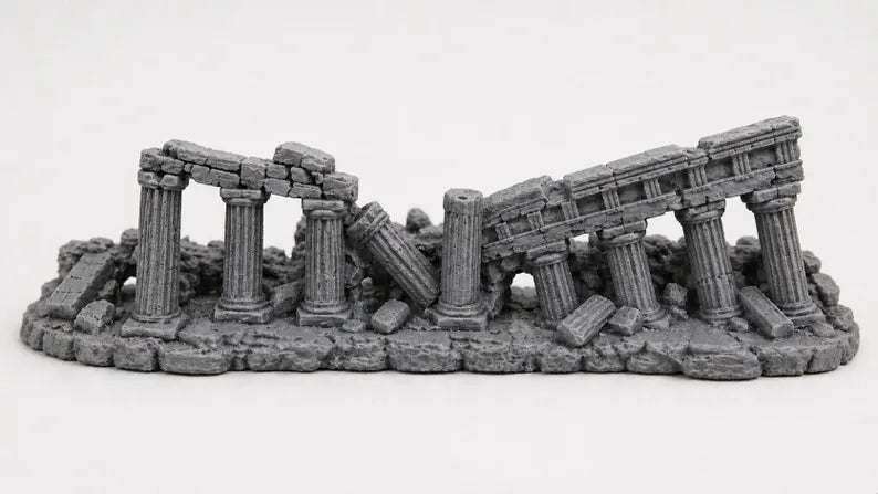 XXL Greek Temple Aquarium Decor 50cm / 70cm – Ancient Ruins Aquascape Structure for Large Aquariums