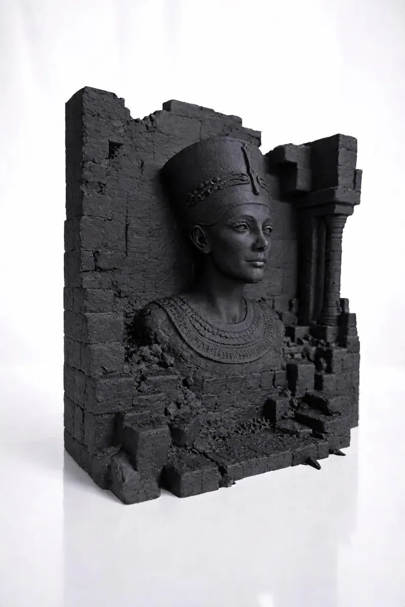 Ancient Egyptian Aquarium Background – Nefertiti Relief Wall Decor