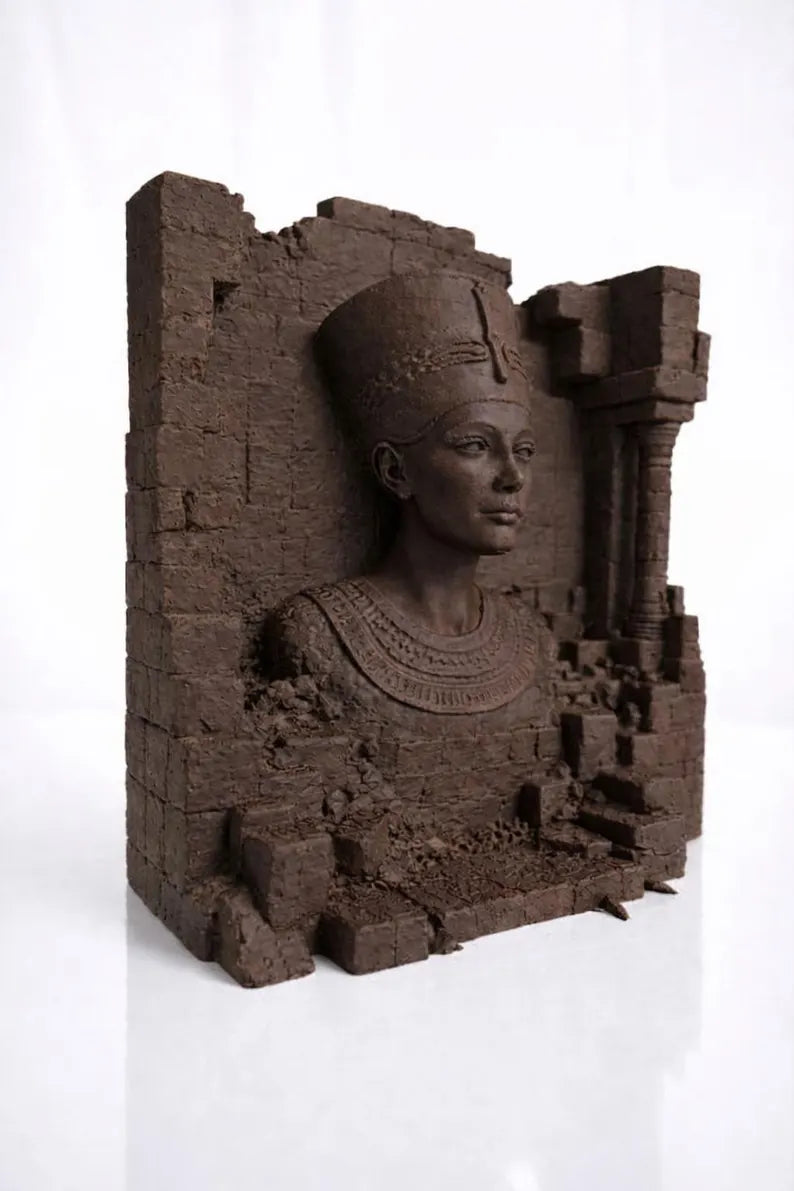 Ancient Egyptian Aquarium Background – Nefertiti Relief Wall Decor