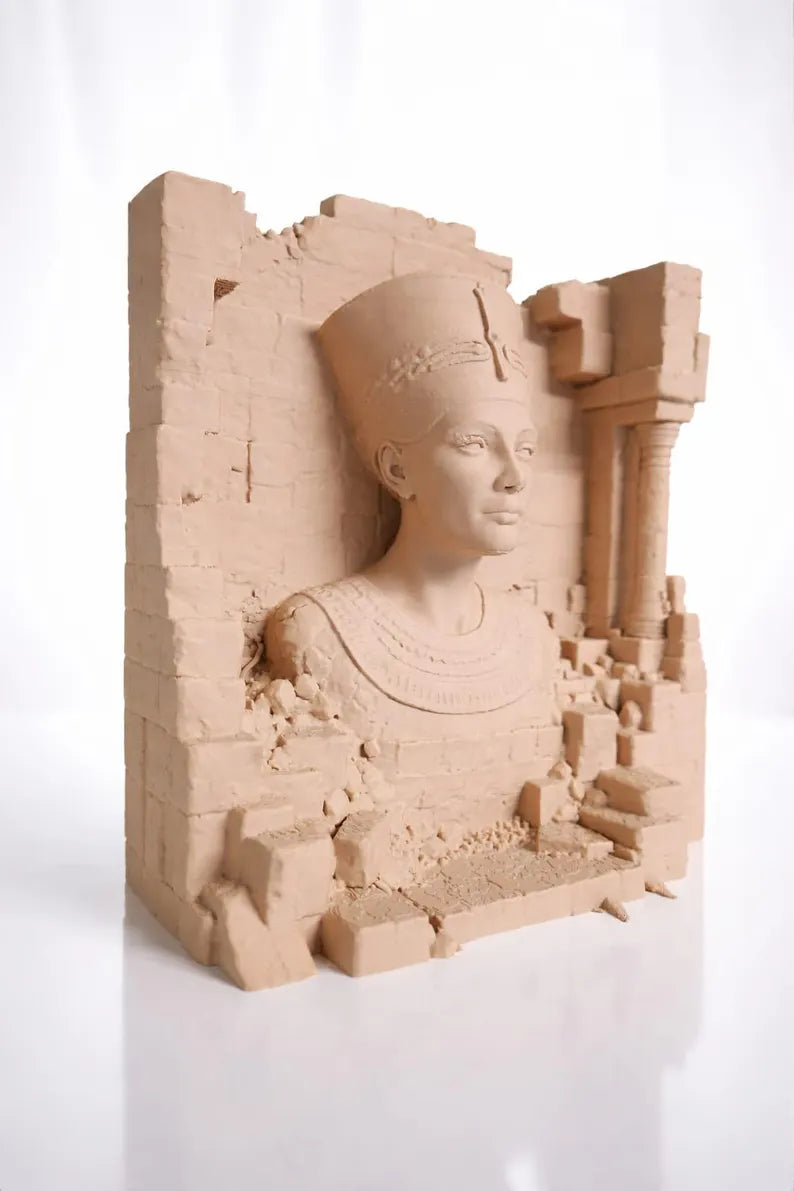Ancient Egyptian Aquarium Background – Nefertiti Relief Wall Decor