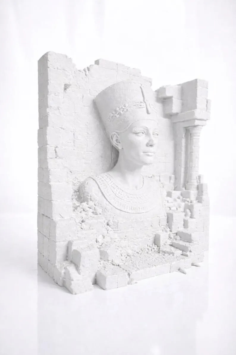 Ancient Egyptian Aquarium Background – Nefertiti Relief Wall Decor