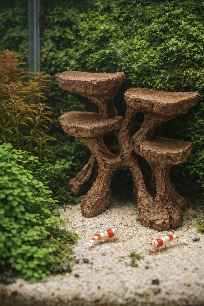 3D Aquarium Wood Background – Driftwood Plateau for Aquascaping