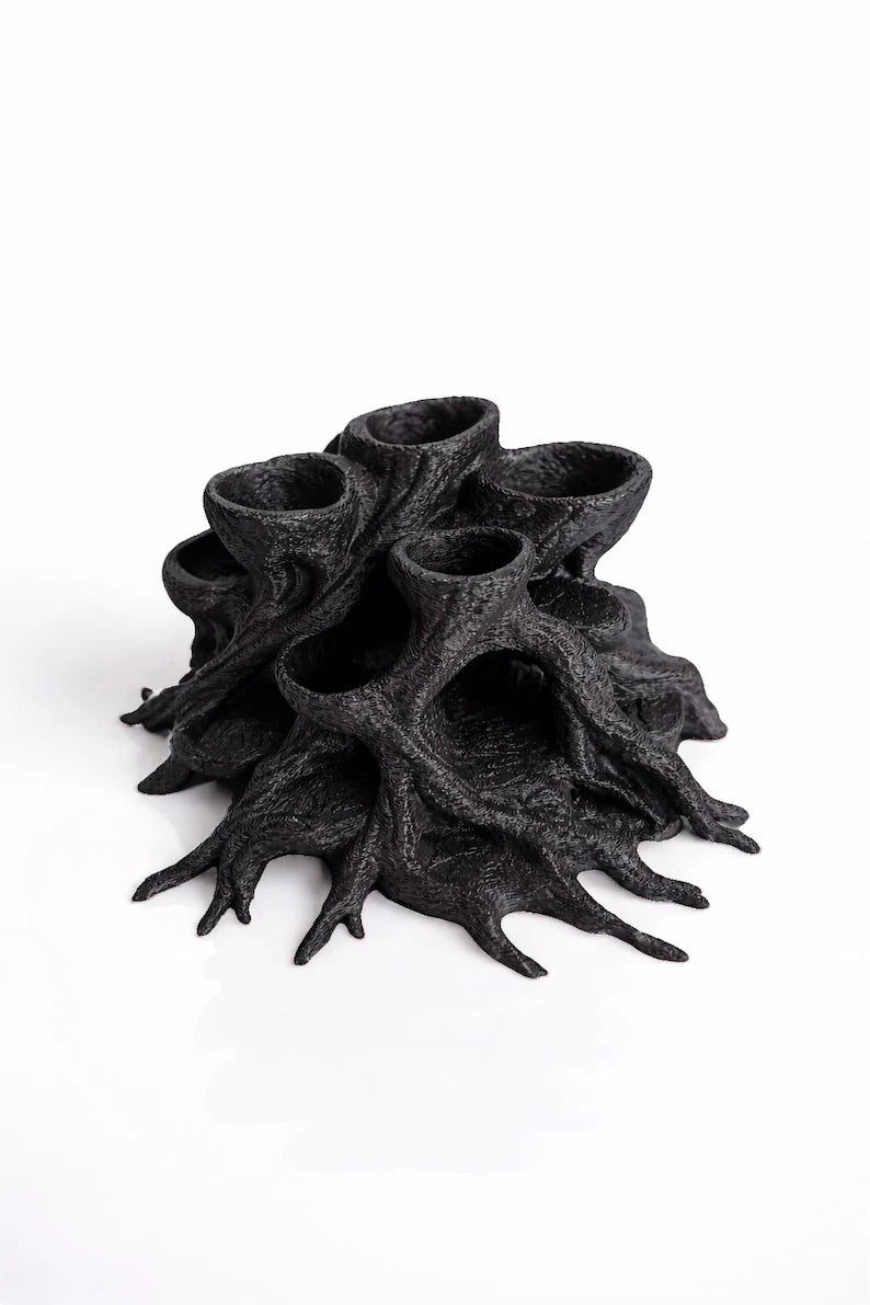 Root Cave Aquarium Planter – Natural Wood Style Hideout with Plant Cups