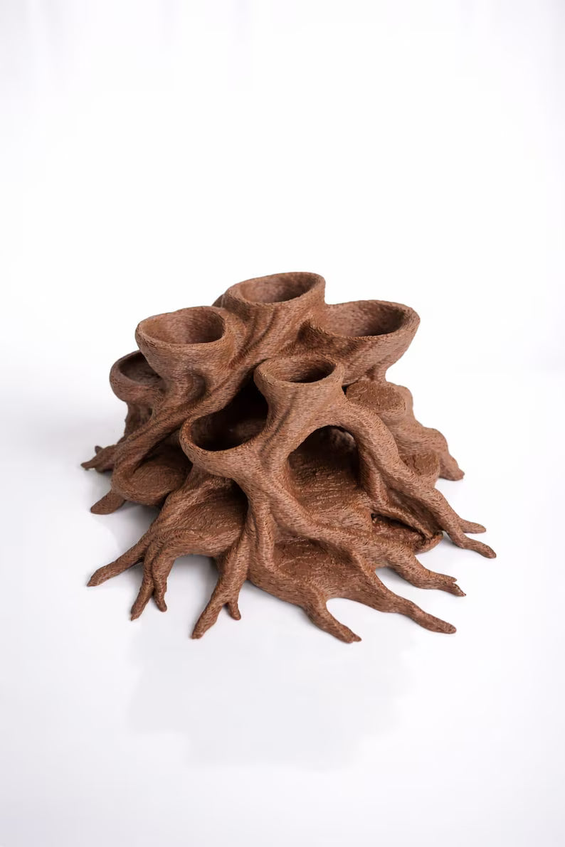 Root Cave Aquarium Planter – Natural Wood Style Hideout with Plant Cups