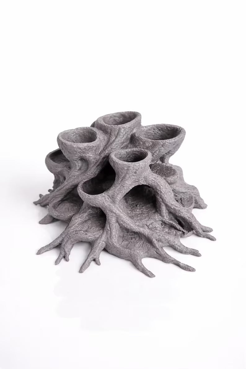 Root Cave Aquarium Planter – Natural Wood Style Hideout with Plant Cups