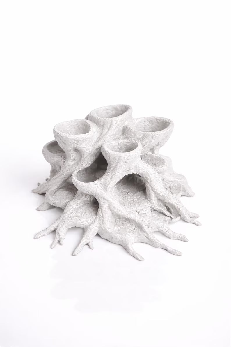 Root Cave Aquarium Planter – Natural Wood Style Hideout with Plant Cups