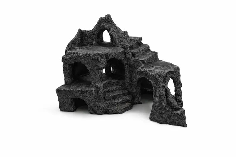 Savannah Cichlid Cave – Multi-Level Sandstone Rock Hideout for Aquariums