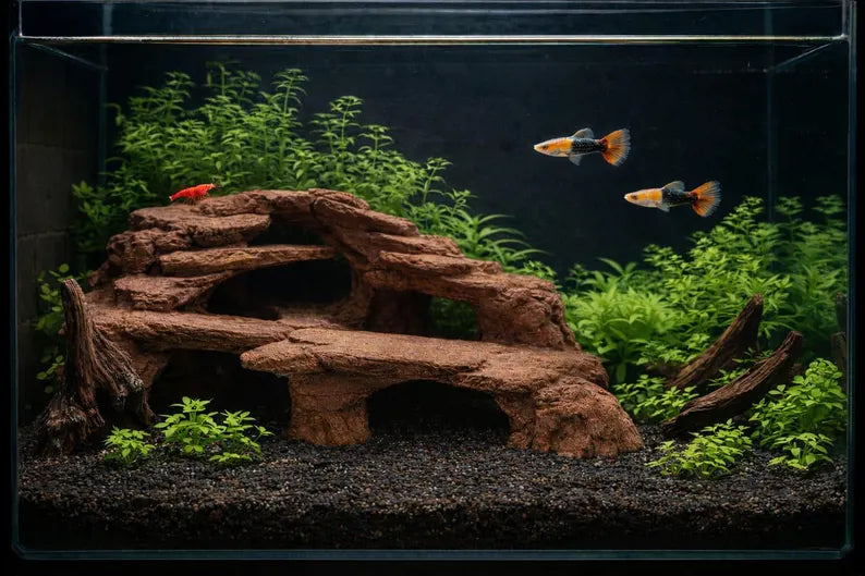 Desert Rock Aquarium Background – 3D Canyon Wall Backdrop
