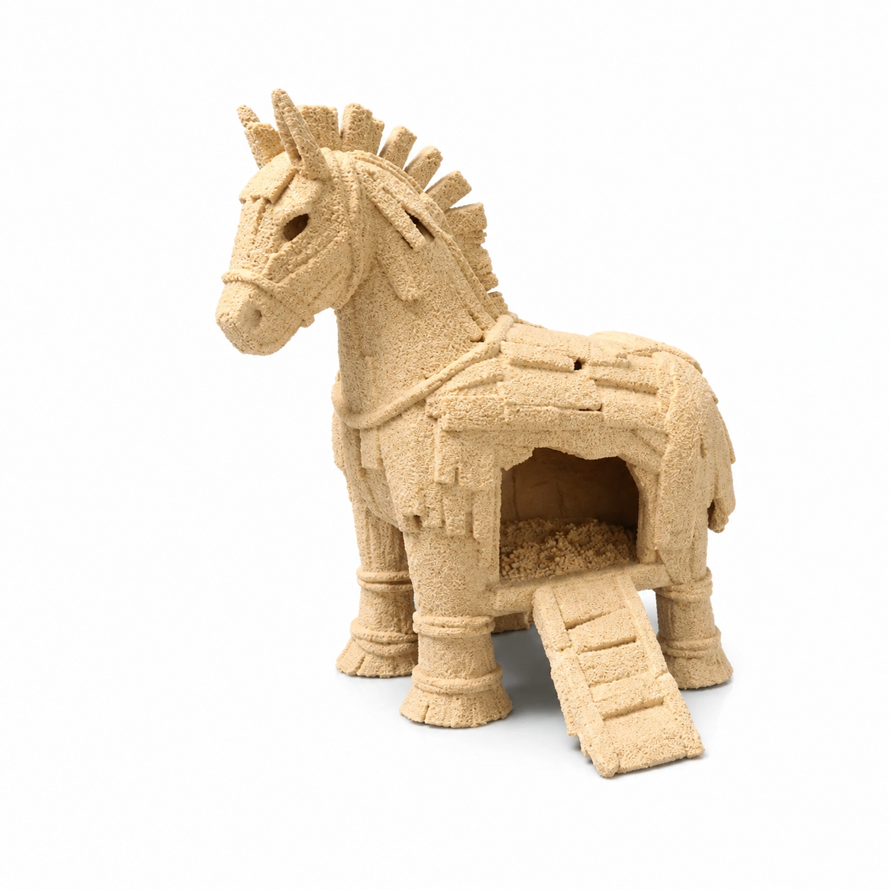 Trojan Horse Aquarium Cave – Mythical Hideout for Fish & Aquascapes