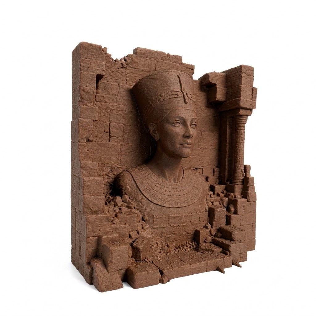 Ancient Egyptian Aquarium Background – Nefertiti Relief Wall Decor
