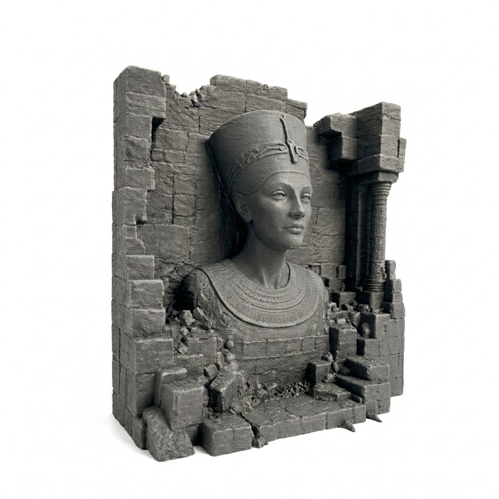 Ancient Egyptian Aquarium Background – Nefertiti Relief Wall Decor