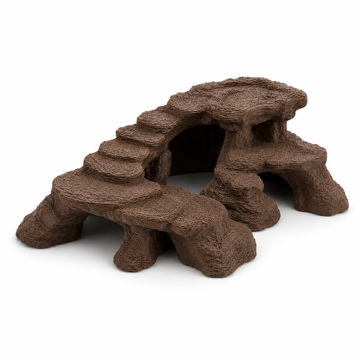 Stone Terrace Aquarium Caves – Multi-Level Rock Cave for Fish & Shrimp | Aquascape Centerpiece | Natural Aquarium Decor