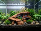 Stone Terrace Aquarium Caves – Multi-Level Rock Cave for Fish & Shrimp | Aquascape Centerpiece | Natural Aquarium Decor