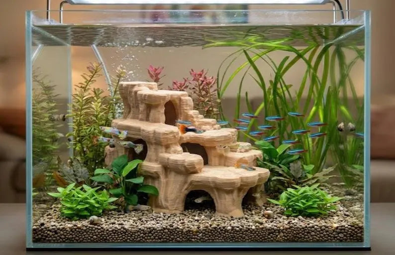 Canyon Ridge Aquarium Cave – Desert Rock Formation for Fish & Shrimp | Aquascape Centerpiece | Natural Aquarium Decor